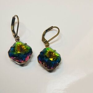 Multicolor Crystal Drop Earrings